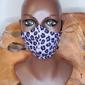 Purple Cheetah Print Face Mask